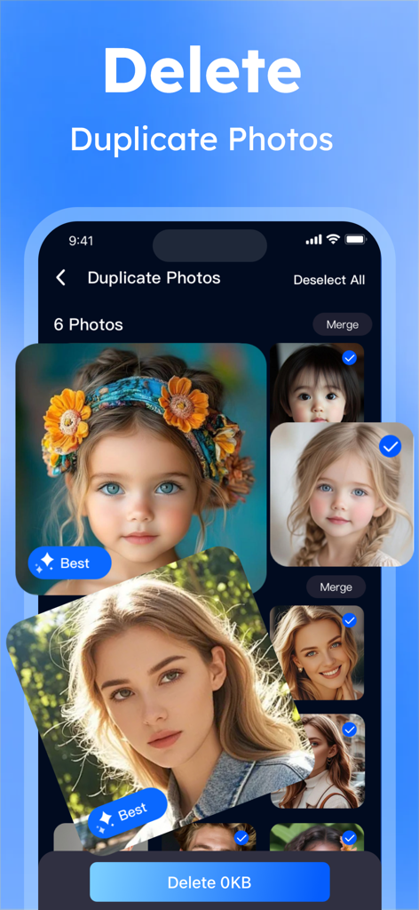 Cleanup guru - Speed Booster - Interfaz de la aplicación Cleanup guru para eliminar fotos duplicadas