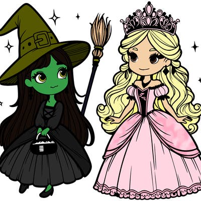 a witch and my friend, the princess