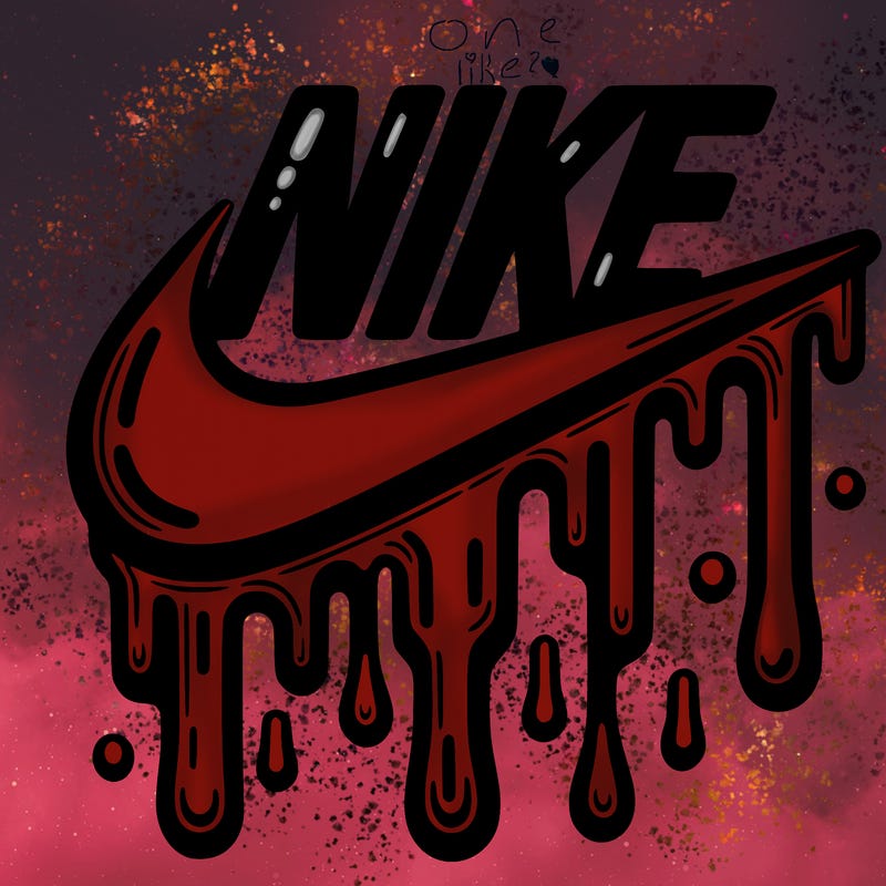 dripping nike logo