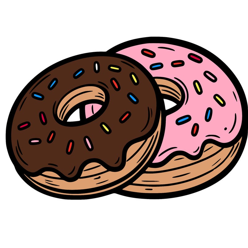 a piece of food doughnuts