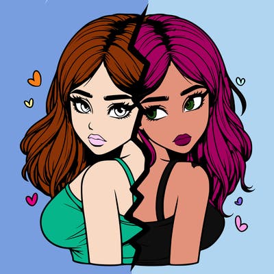 realistic girl split