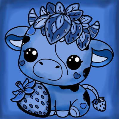 cute strawberry cow