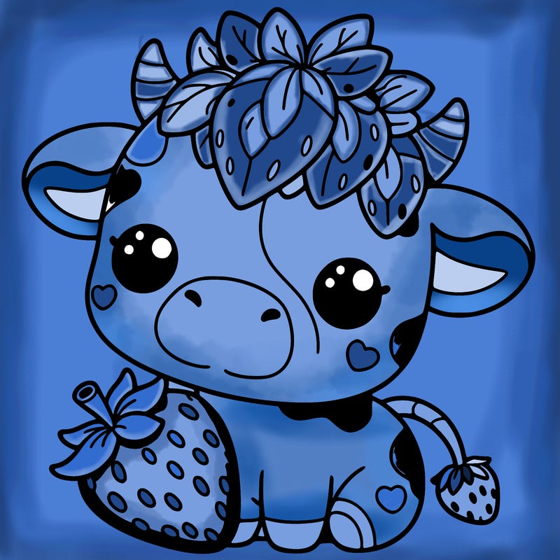 cute strawberry cow