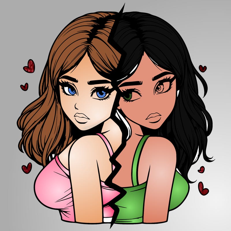 realistic girl split