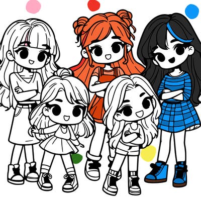 group of 6 girls