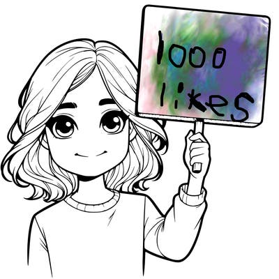 realistic girl holding up a sign