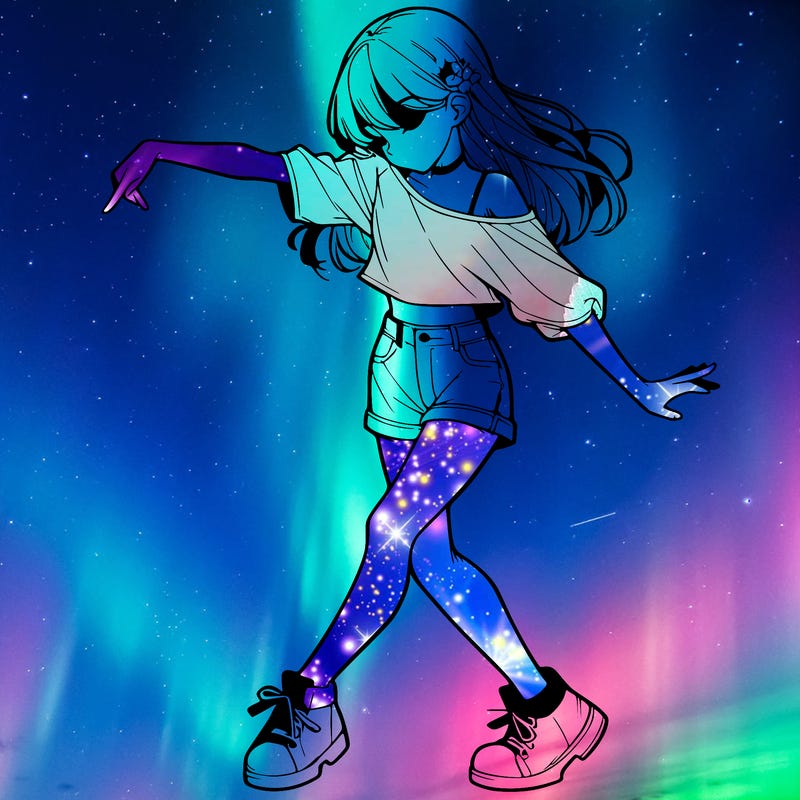 realistic girl danceing