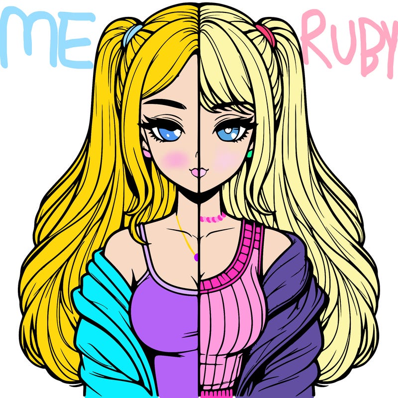 realistic girl split