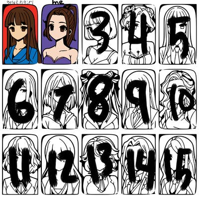 girls that look diffrent anime