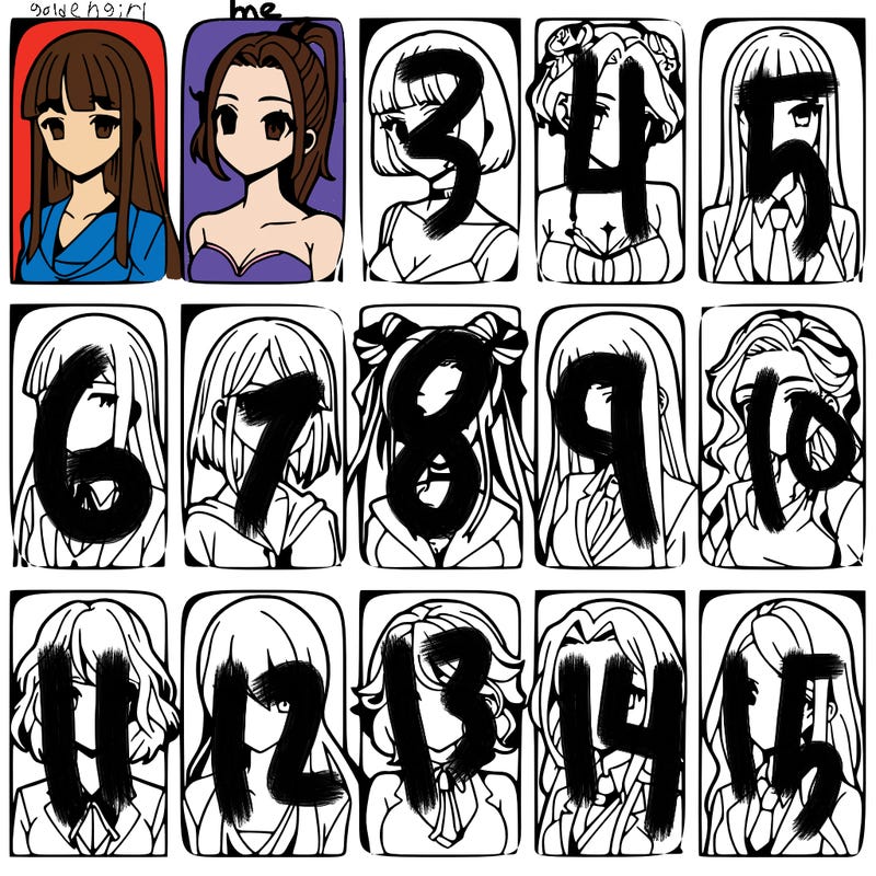 girls that look diffrent anime