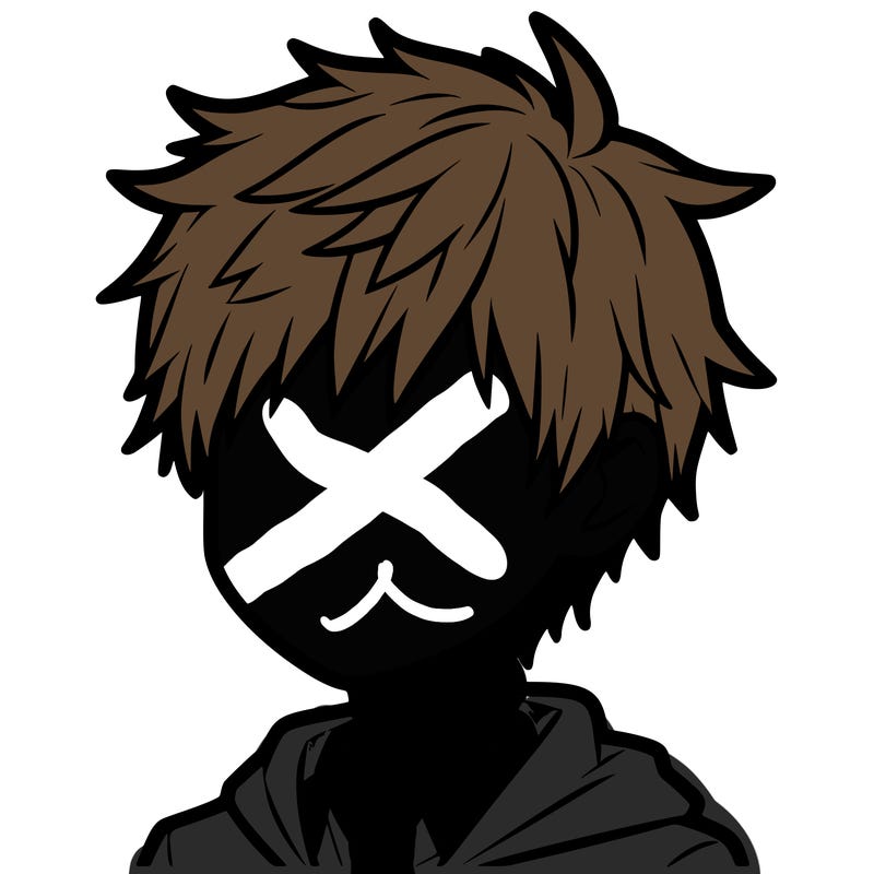 a boy faceless anime