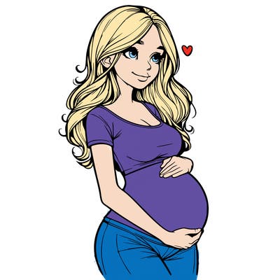 realistic pregnant girl