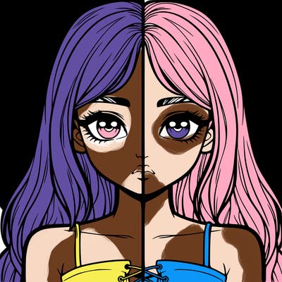 realistic girl split