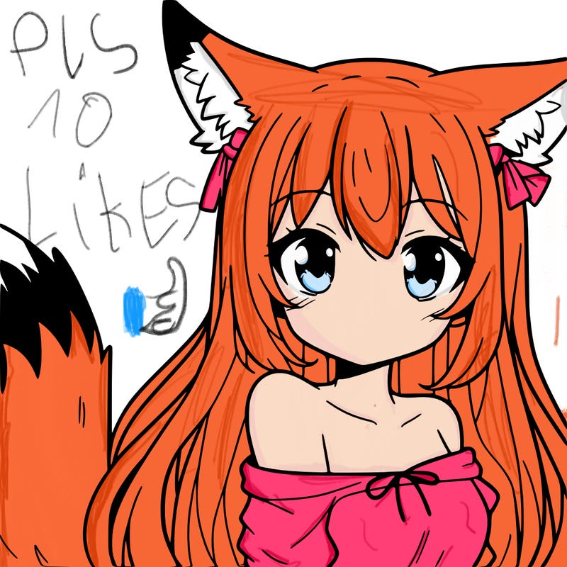manga character girl fox ears and tail