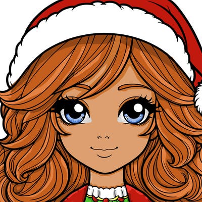 realistic christmas girl