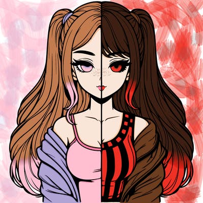 realistic girl split