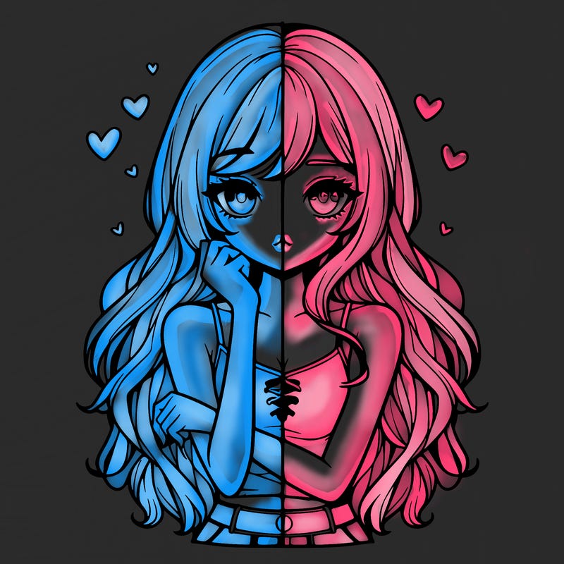 realistic girl split