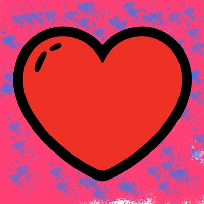 a blank heart