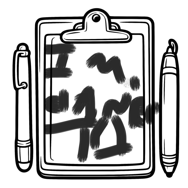 blank clip board with pen