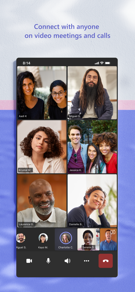 Microsoft Teams 모바일 앱의 그룹 비디오 통화