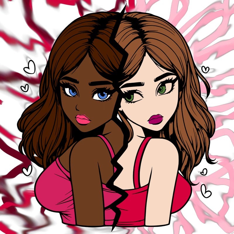 realistic girl split