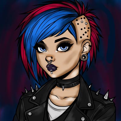realistic punk girl