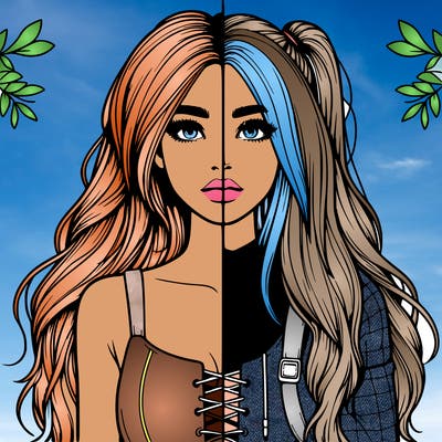 realistic girl split