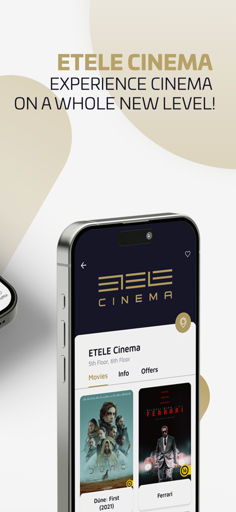 Etele Plaza - Etele Plaza mobile app screen showing cinema movie listings and posters.