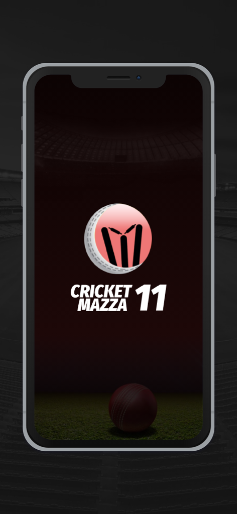 Cricket Mazza 11 - Cricket Mazza 11 app launch screen with logo and cricket ball