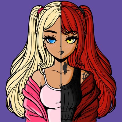 realistic girl split