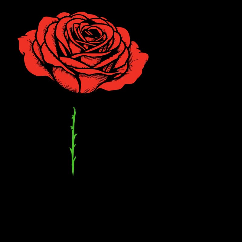 realistic rose garden with fairy