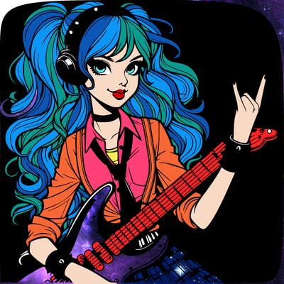 realistic rock and roll girl