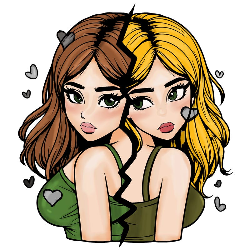 realistic girl split