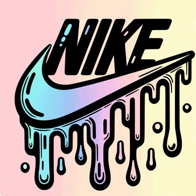 dripping nike logo