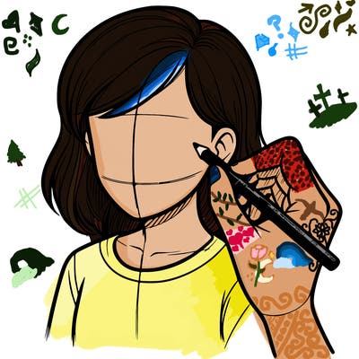 drawing a realistic person