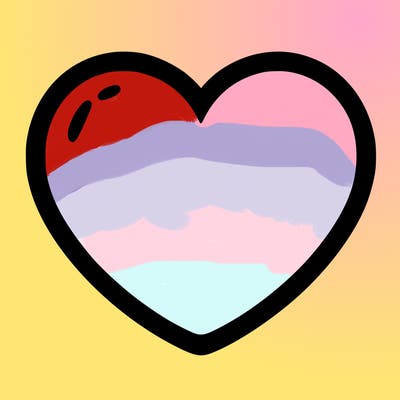 a blank heart