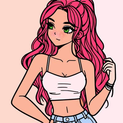 girl in crop top