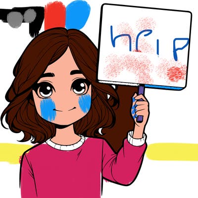 realistic girl holding up a sign