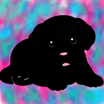 a cute realistic puppy