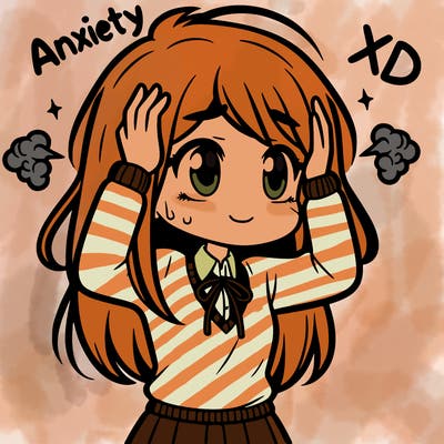 a girl with anxiety xd