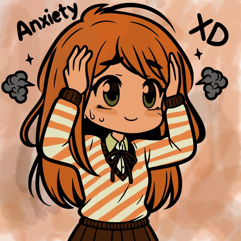 a girl with anxiety xd