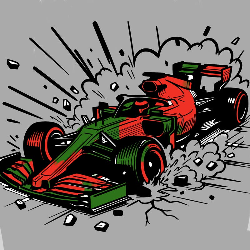 f1 car crashing