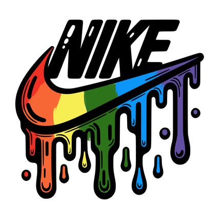 dripping nike logo