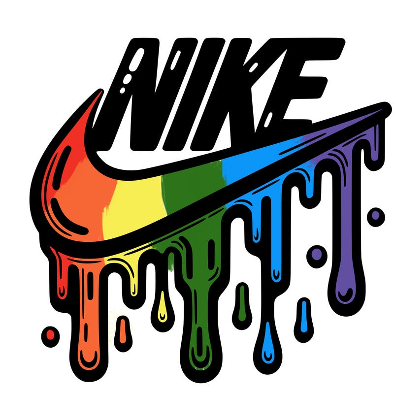 dripping nike logo