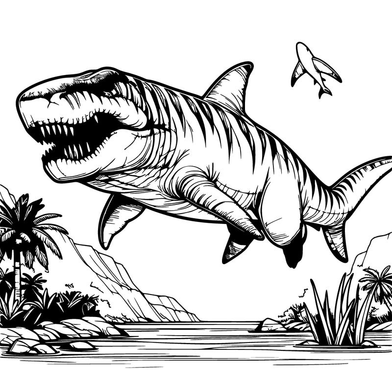 realistic megalodon.