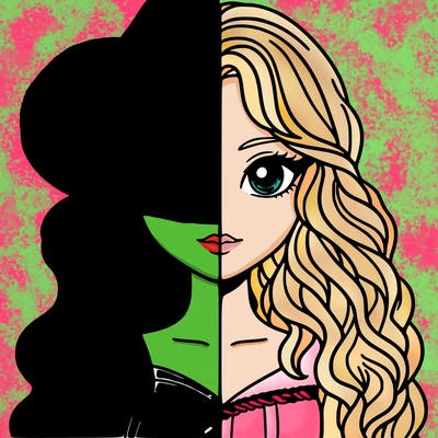 alphaba and glenda half and half