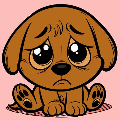 sad dog