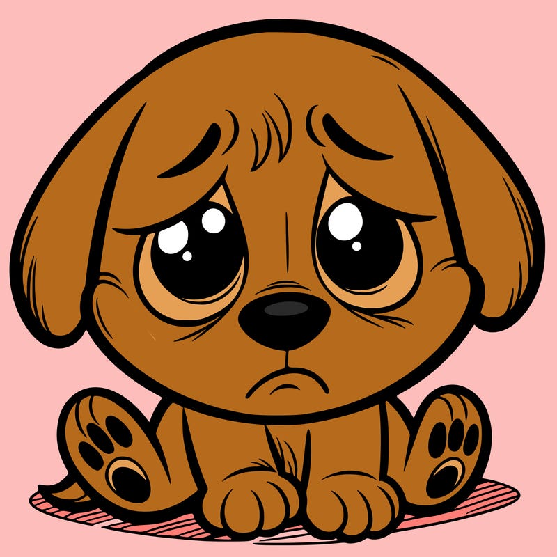 sad dog