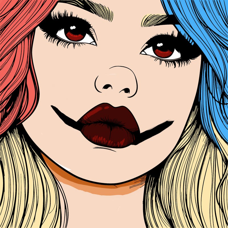 really realistic girl with lips