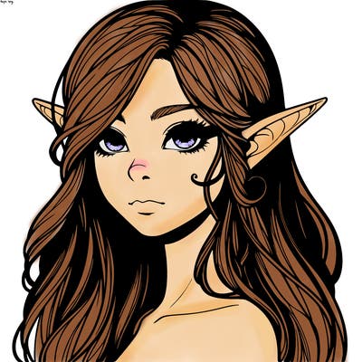 elf girl realistic dark fantasy